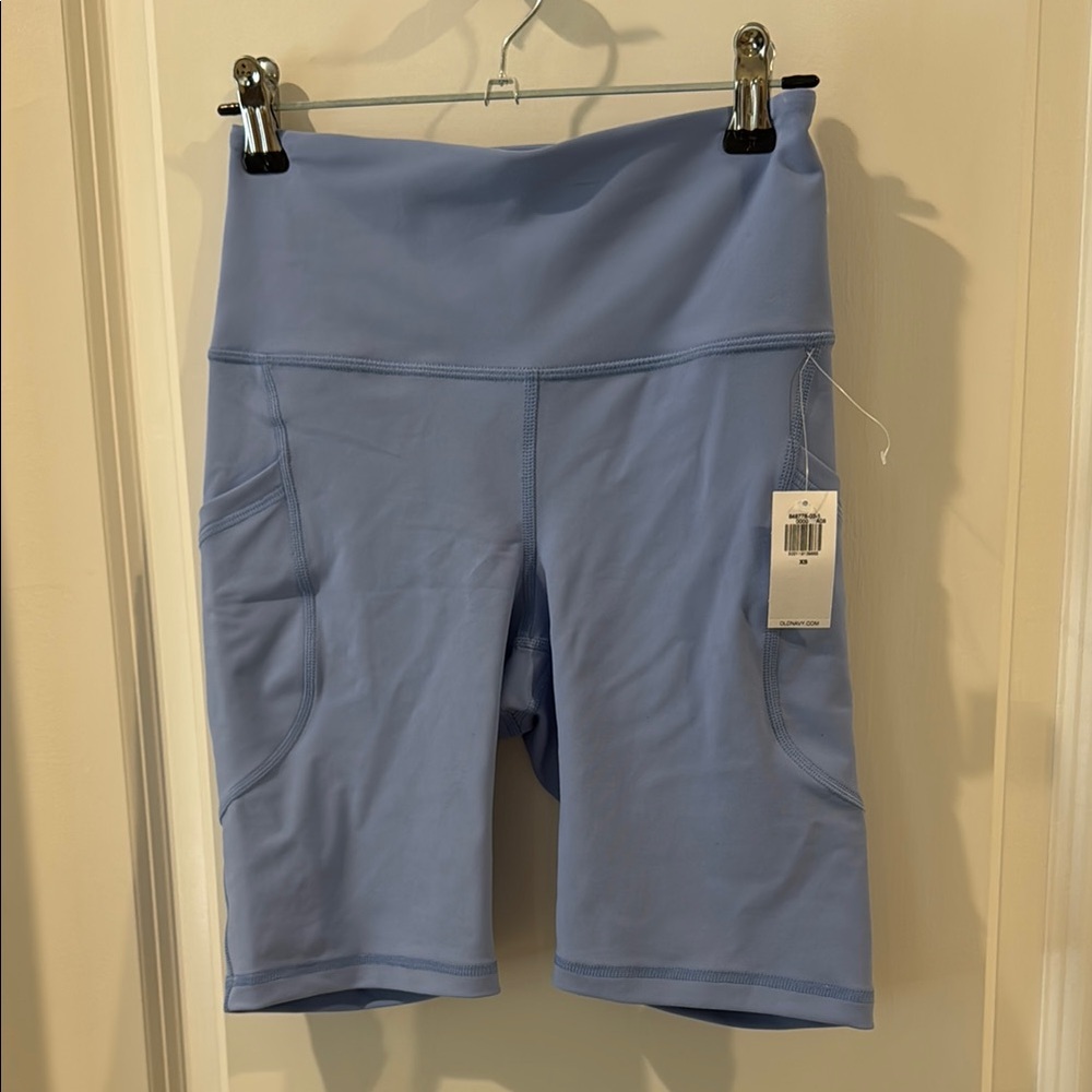 NWT Old Navy Women's Blue High-rise Biker Shorts Blue XS
